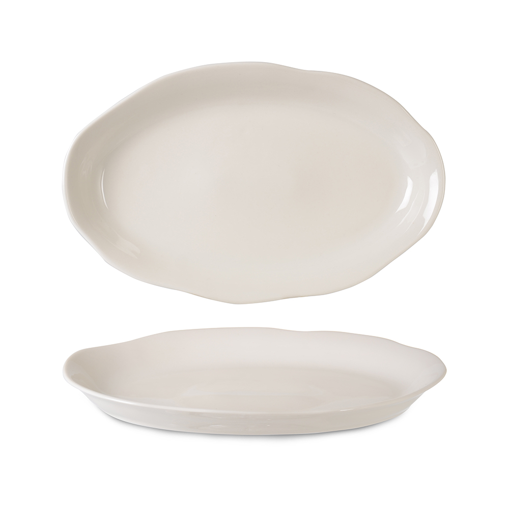 Kayla Cream Natural Oval Plate